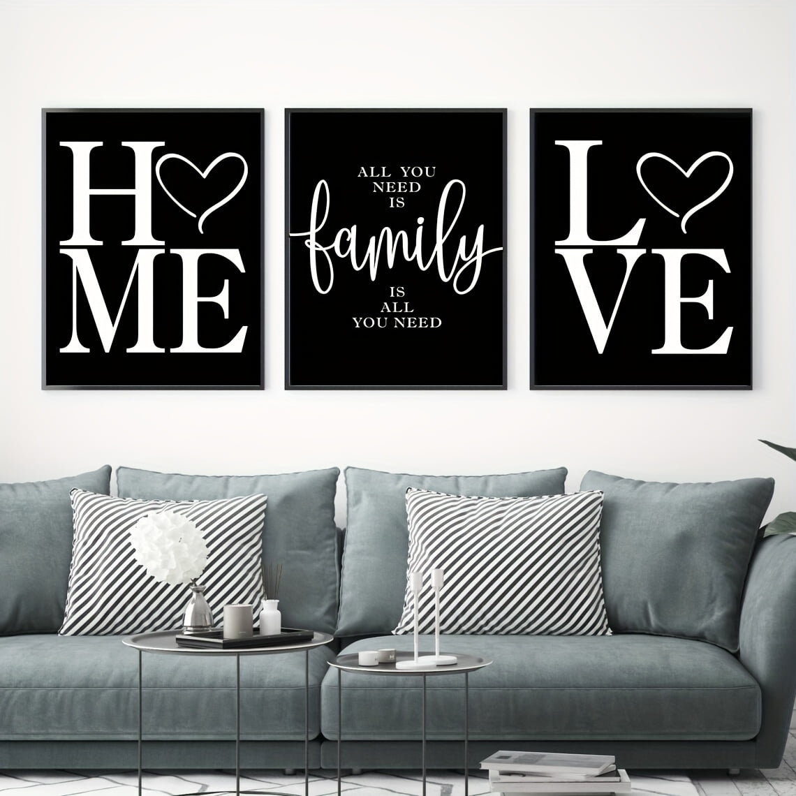 3pcs Home Love Family Poster Quotes Canvas Painting Wall Art Wall Decor Bedroom Decor Living Room Decor Home Decoration Unframed