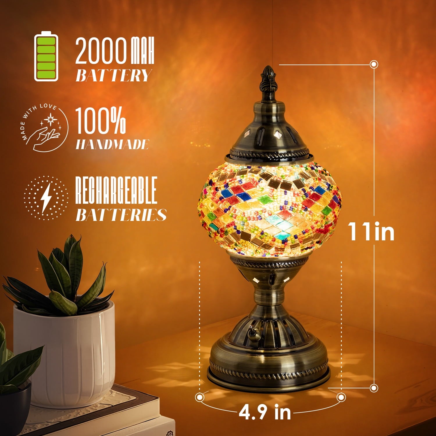 Turkish-Moroccan Mosaic Table Lamp - Bohemian Stained Glass Nightlight with Intricate Patterns, Ideal for Bedroom,Living Room, Office Decor,Holiday Gift, Decorative Light,Vibrant Lamp Design