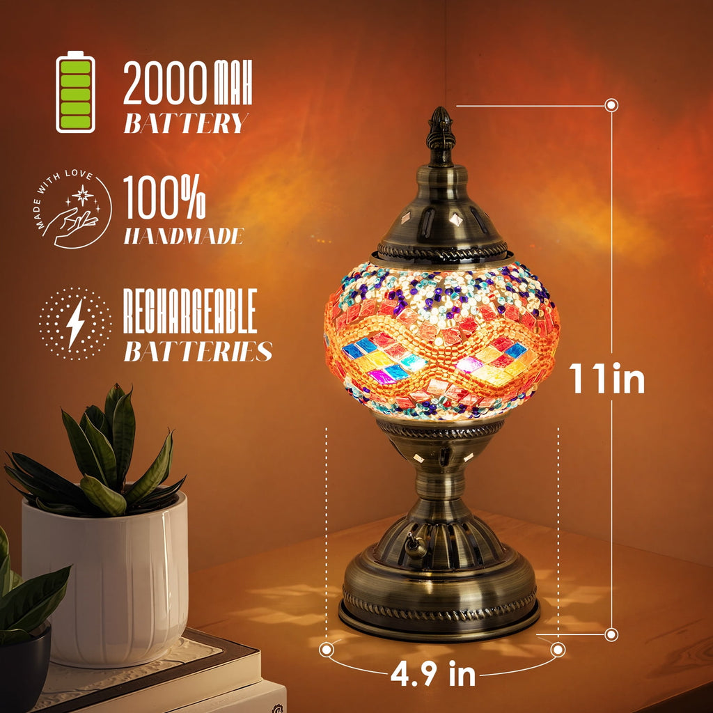 Turkish-Moroccan Mosaic Table Lamp - Bohemian Stained Glass Nightlight with Intricate Patterns, Ideal for Bedroom,Living Room, Office Decor,Holiday Gift, Decorative Light,Vibrant Lamp Design