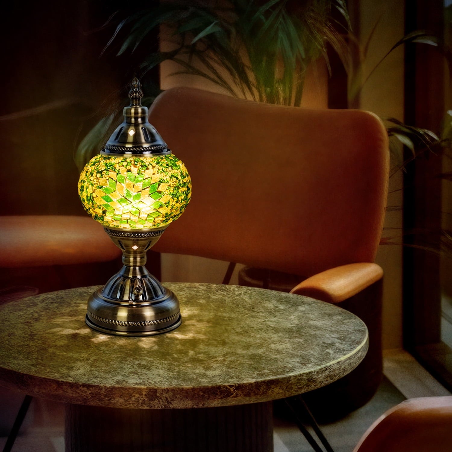 Turkish-Moroccan Mosaic Table Lamp - Bohemian Stained Glass Nightlight with Intricate Patterns, Ideal for Bedroom,Living Room, Office Decor,Holiday Gift, Decorative Light,Vibrant Lamp Design