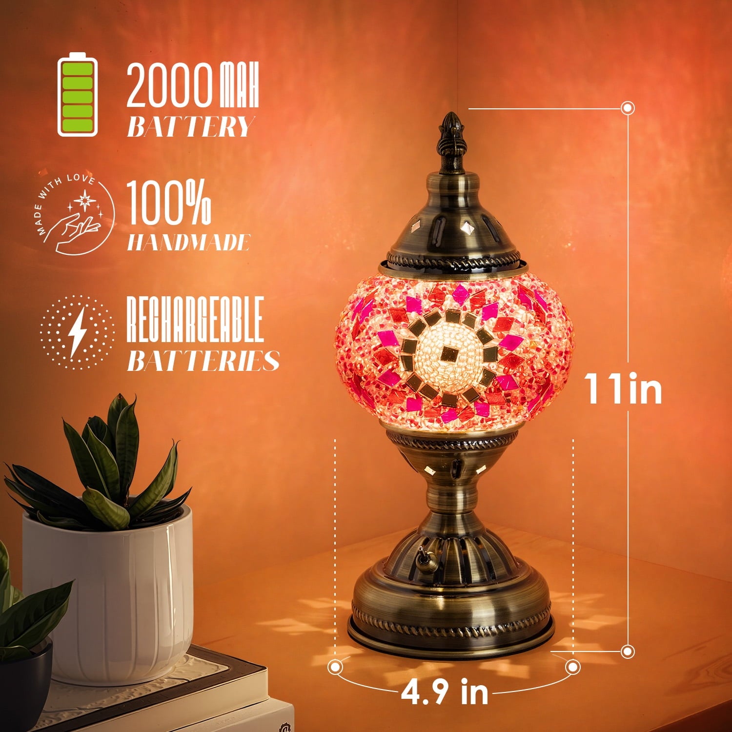 Turkish-Moroccan Mosaic Table Lamp - Bohemian Stained Glass Nightlight with Intricate Patterns, Ideal for Bedroom,Living Room, Office Decor,Holiday Gift, Decorative Light,Vibrant Lamp Design
