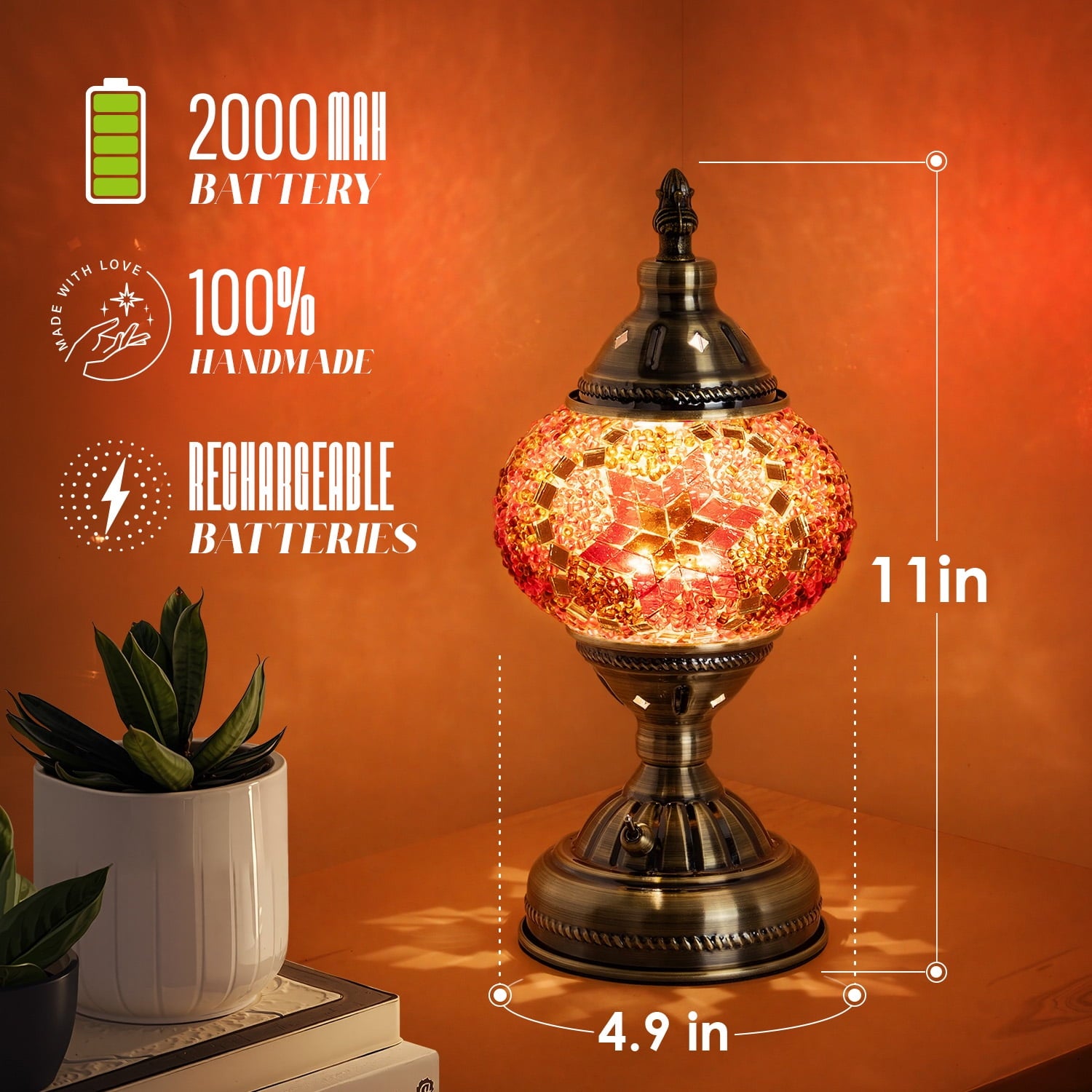 Turkish-Moroccan Mosaic Table Lamp - Bohemian Stained Glass Nightlight with Intricate Patterns, Ideal for Bedroom,Living Room, Office Decor,Holiday Gift, Decorative Light,Vibrant Lamp Design