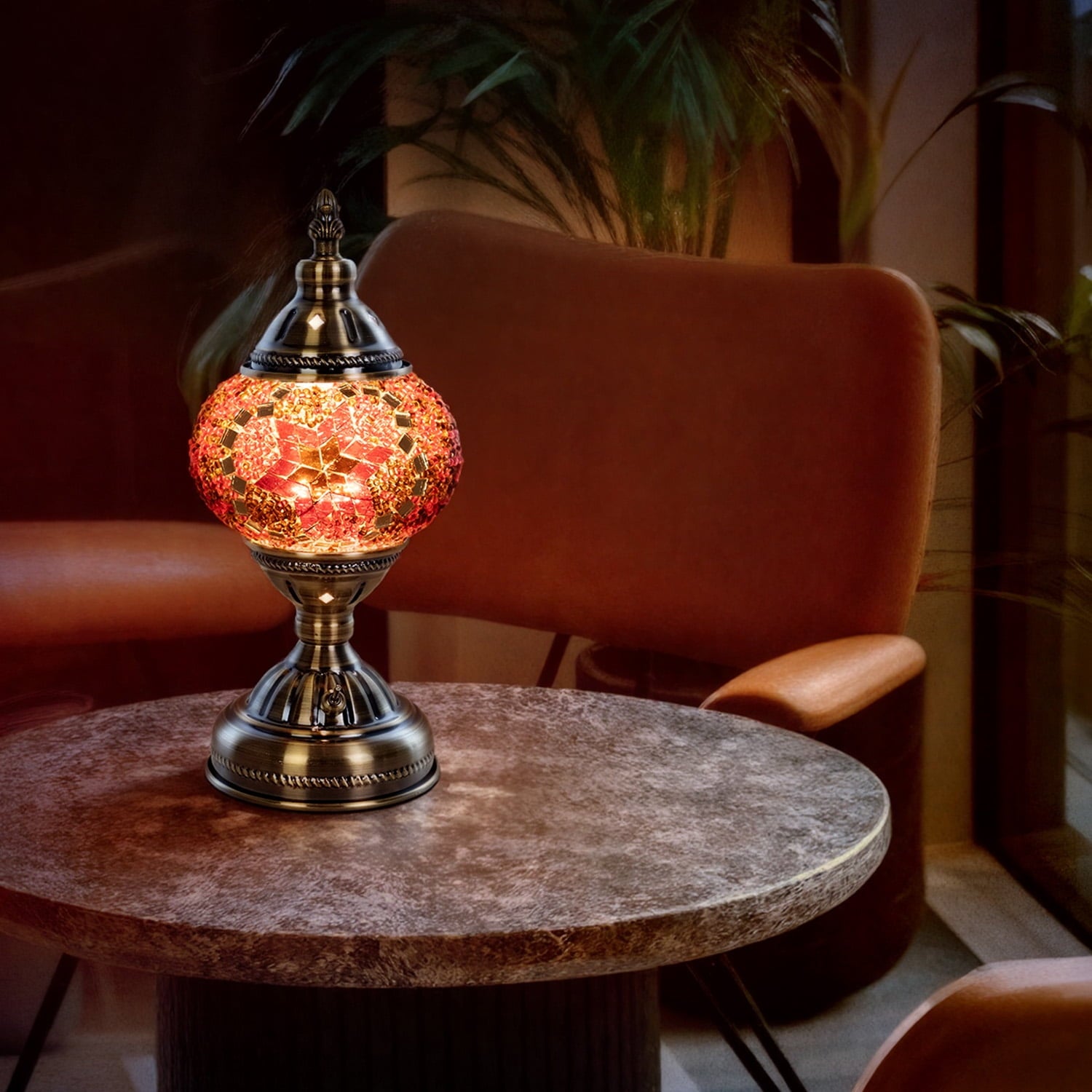 Turkish-Moroccan Mosaic Table Lamp - Bohemian Stained Glass Nightlight with Intricate Patterns, Ideal for Bedroom,Living Room, Office Decor,Holiday Gift, Decorative Light,Vibrant Lamp Design