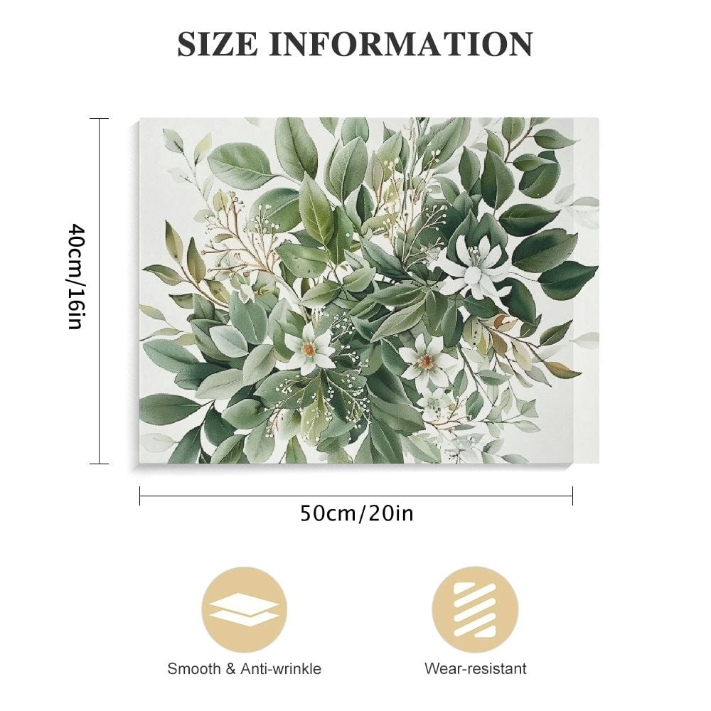 BCIIG  Watercolor Botanical Wall Art Boho Floral Canvas Wall Decor Prints Sage Green Wildflower Wall Art Modern Flower Pictures Botanical Painting for Bedroom Bathroom ,20"x16" Unframed 20x16in