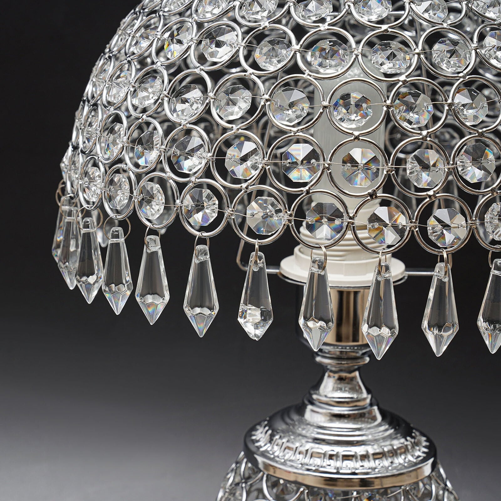 Crystal Table Lamp Bedside Nightstand Desk Reading Lamp Bedroom Living Room Lamp