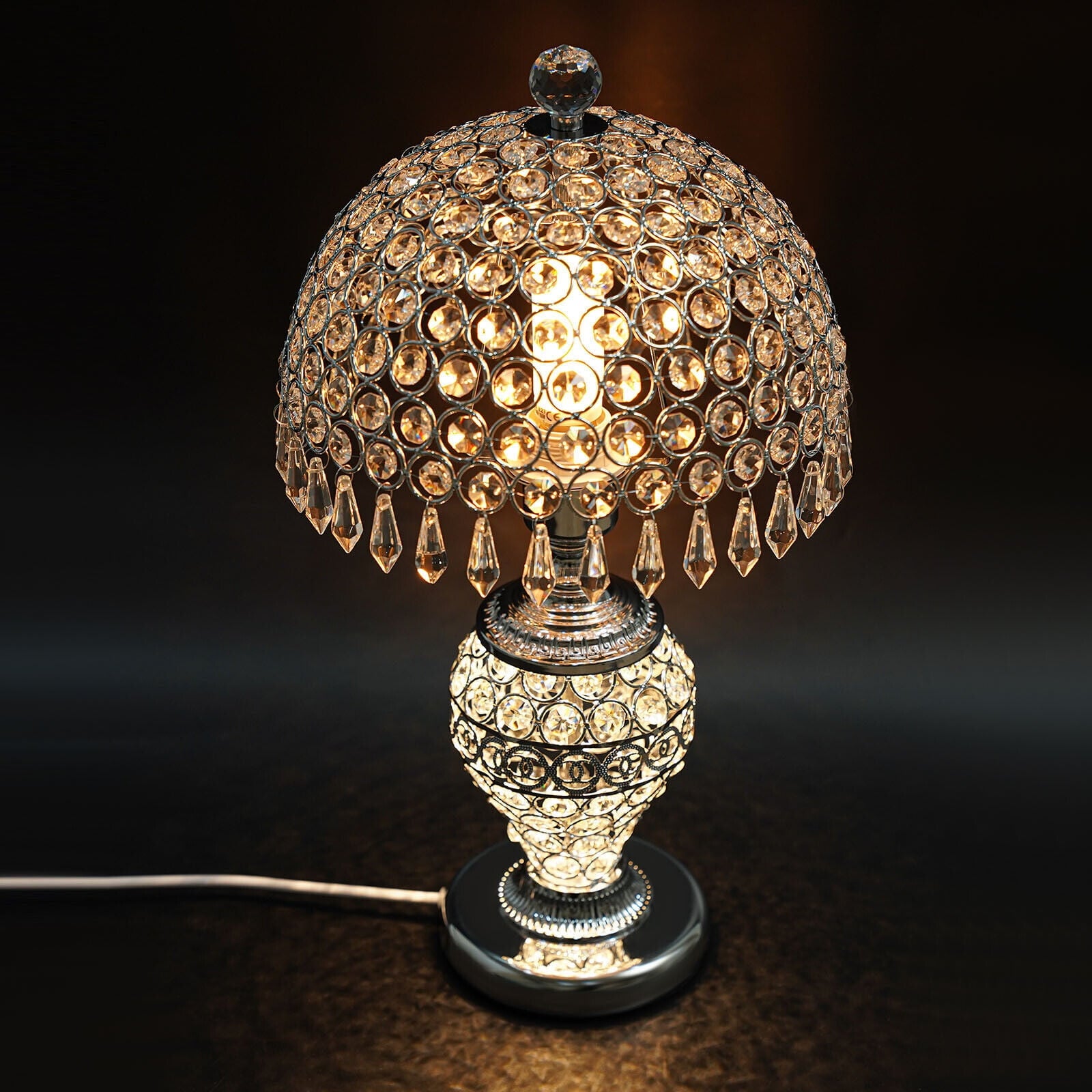 Crystal Table Lamp Bedside Nightstand Desk Reading Lamp Bedroom Living Room Lamp