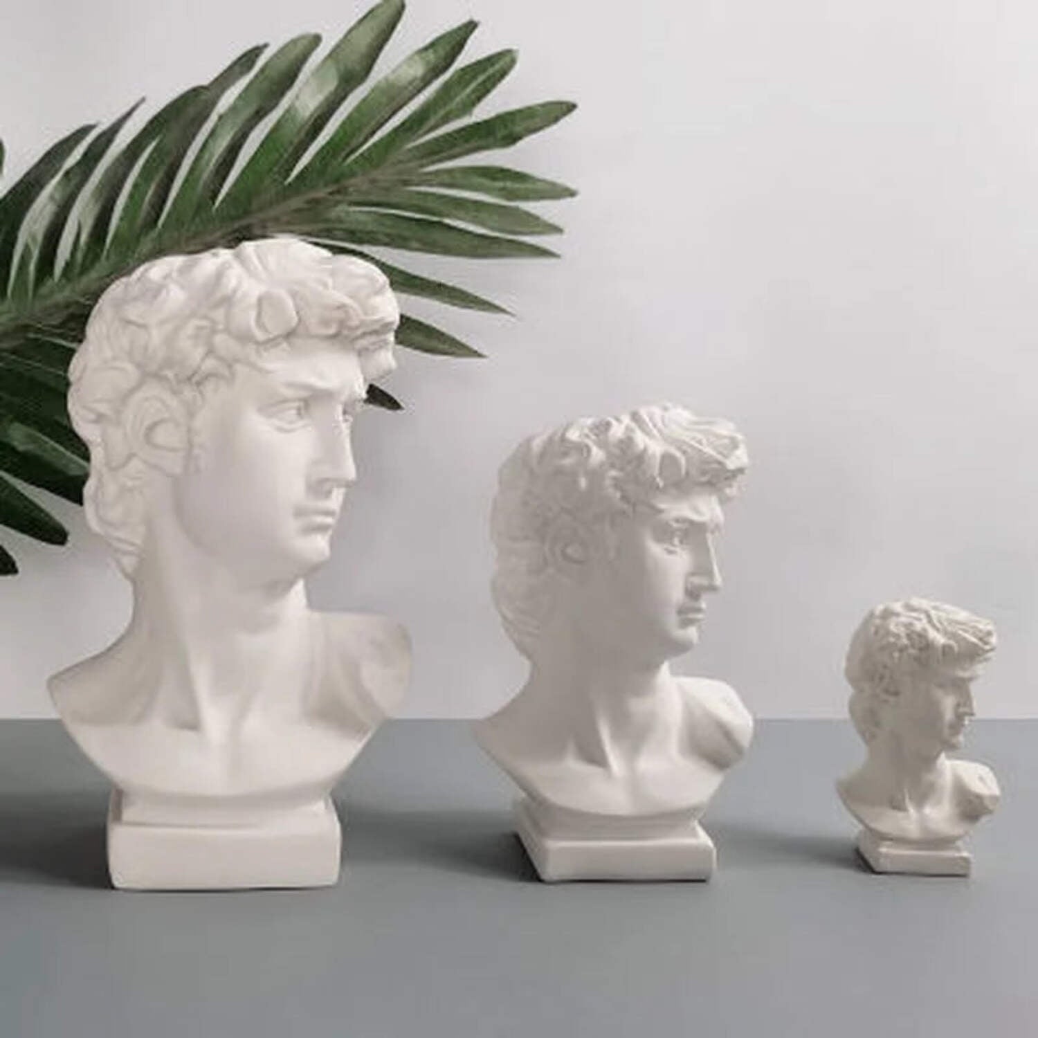 David Head Flower Pot Vase Roman Style Face Planter for Garden Home Office Decor (Large)
