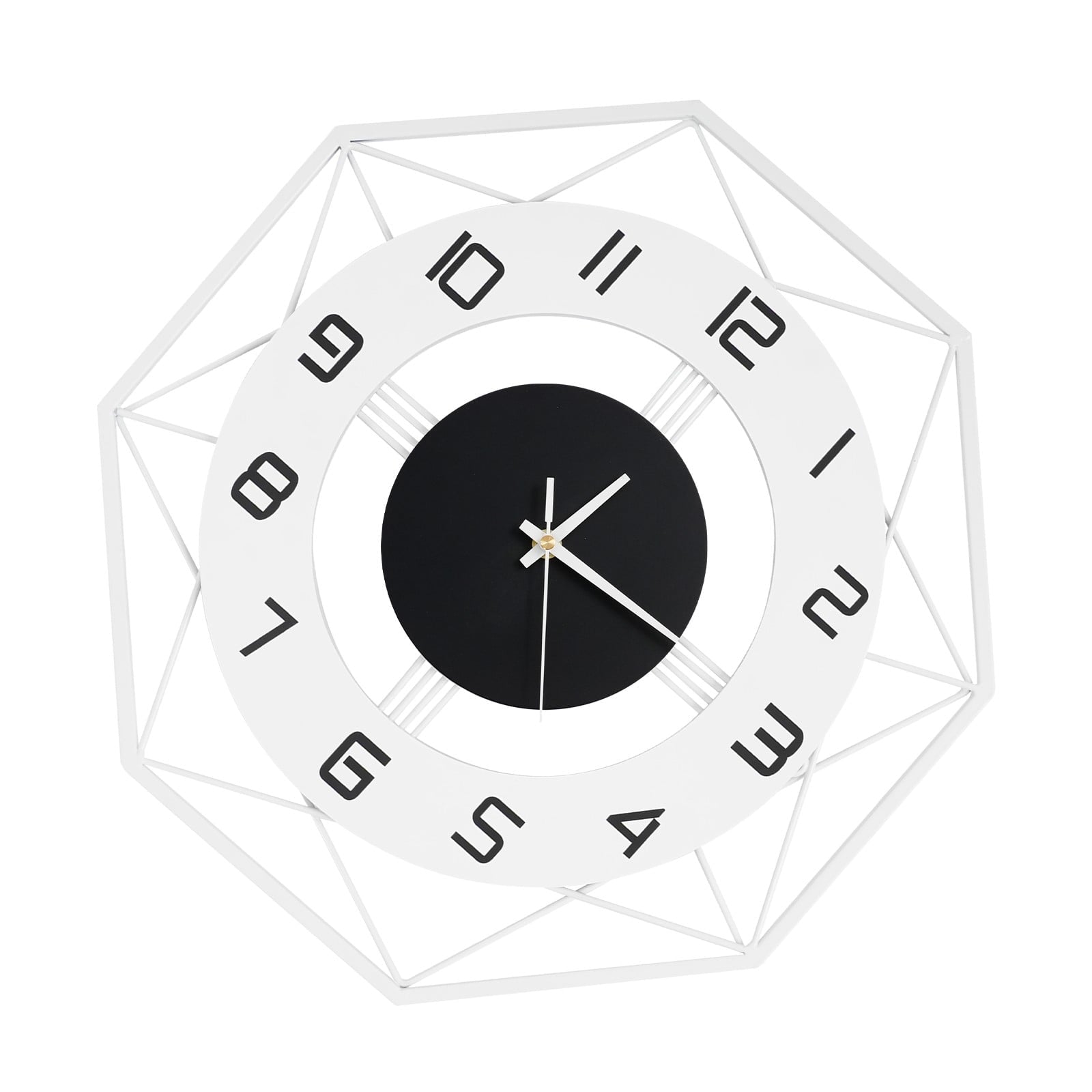 Modern Silent Wall Clock Home Decorative Wall Clock Indoor Octagonal Wall Clock For Living Study Room