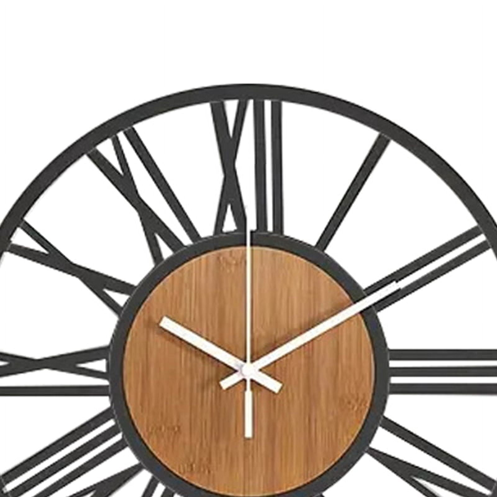 Wall Clock for Living Room Decor 16 Inches Silent Non Ticking Wood Clocks for Dining Room,Bedroom Clock Wall Decor