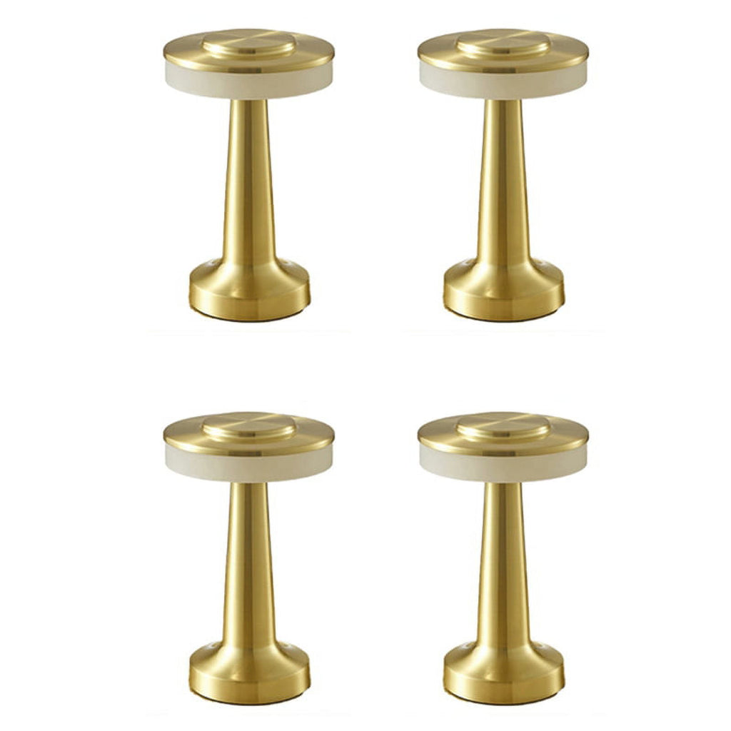 4X Touch LED Rechargeable Table Lamp Dining Table Hotel Bar Table Lamp Outdoor Small Night Lamp Decorative Gold