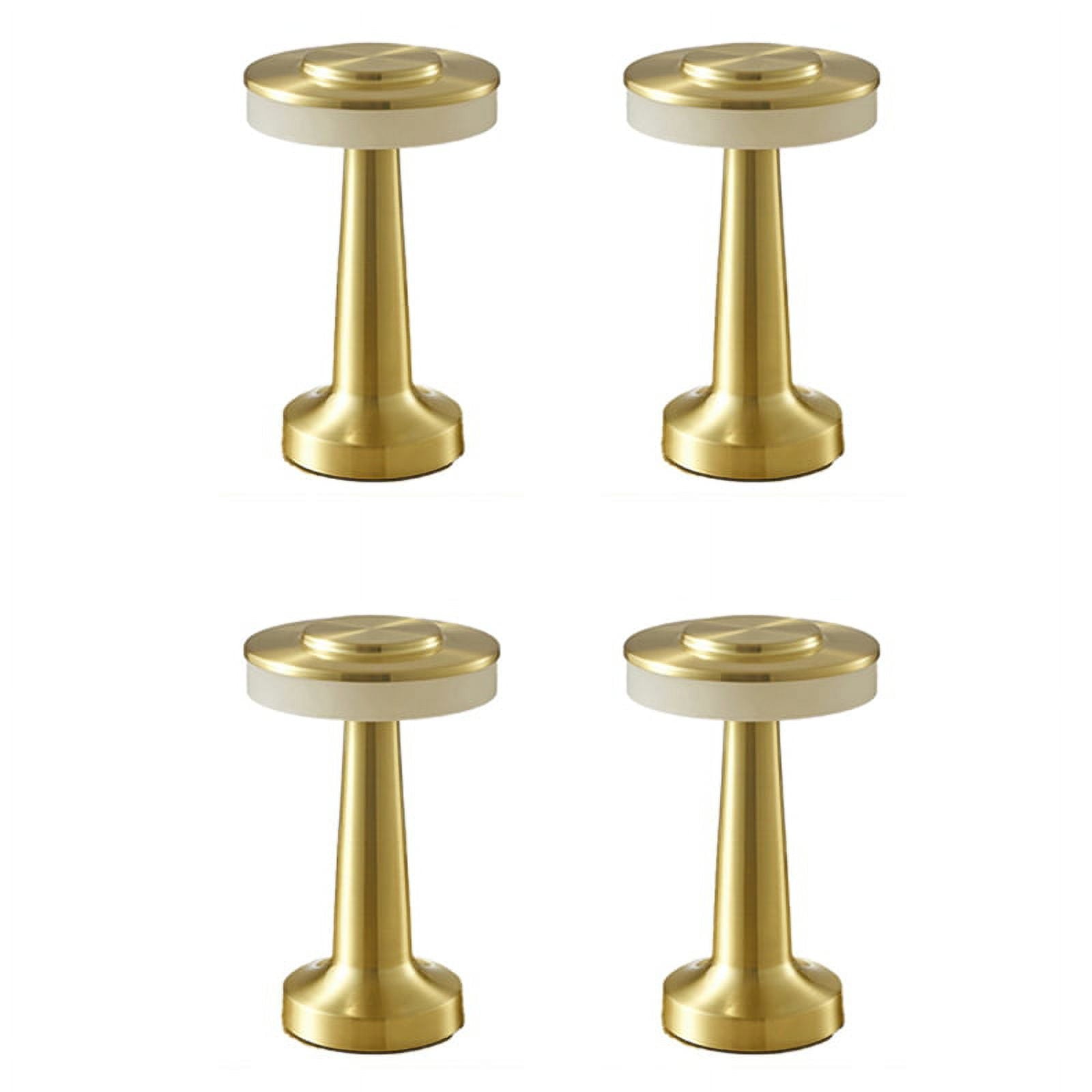 4X Touch LED Rechargeable Table Lamp Dining Table Hotel Bar Table Lamp Outdoor Small Night Lamp Decorative Gold