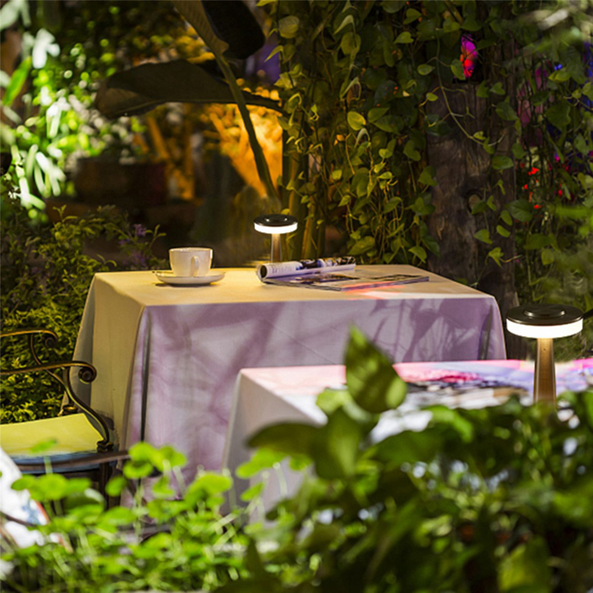 4X Touch LED Rechargeable Table Lamp Dining Table Hotel Bar Table Lamp Outdoor Small Night Lamp Decorative Gold