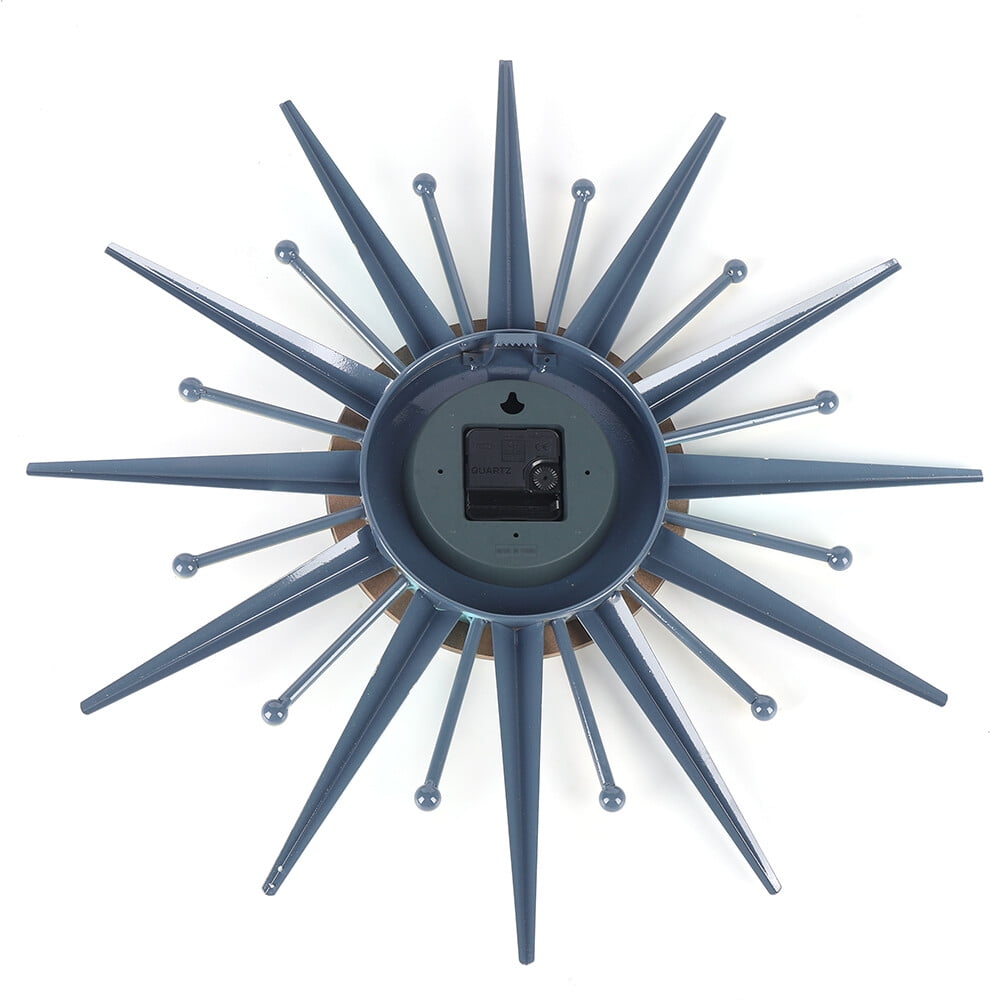 23Inch Retro Metal Wall Clocks Nordic Iron Round Starburst Watches Home Decor