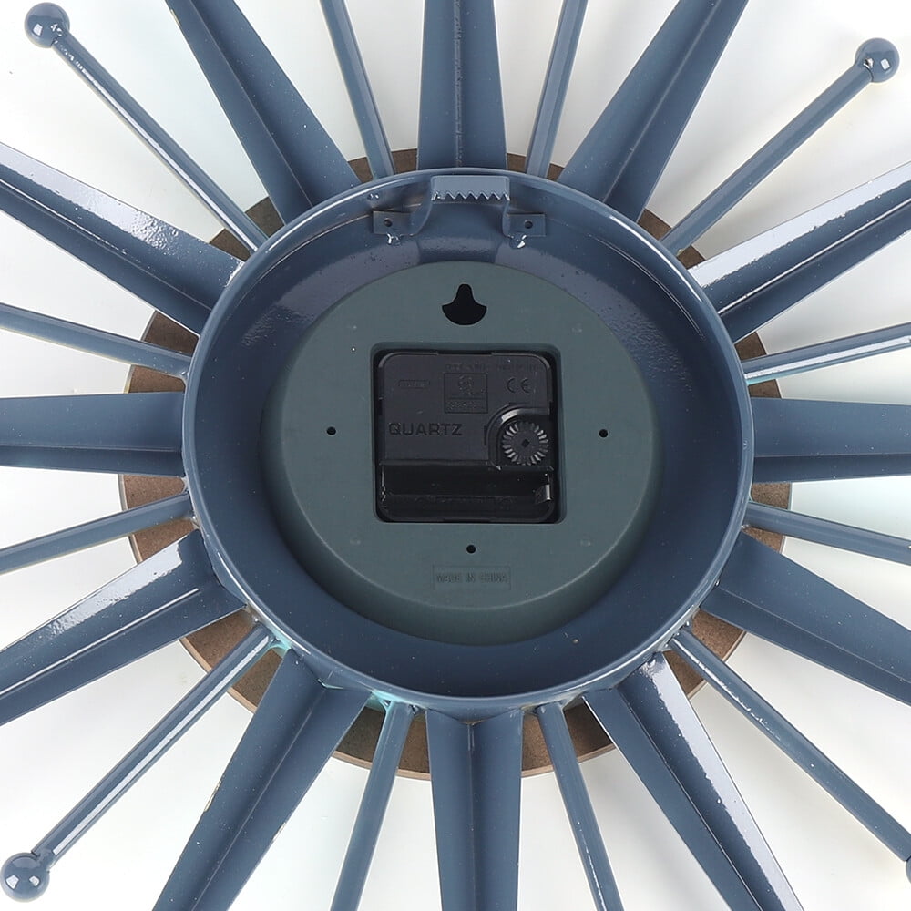 23Inch Retro Metal Wall Clocks Nordic Iron Round Starburst Watches Home Decor