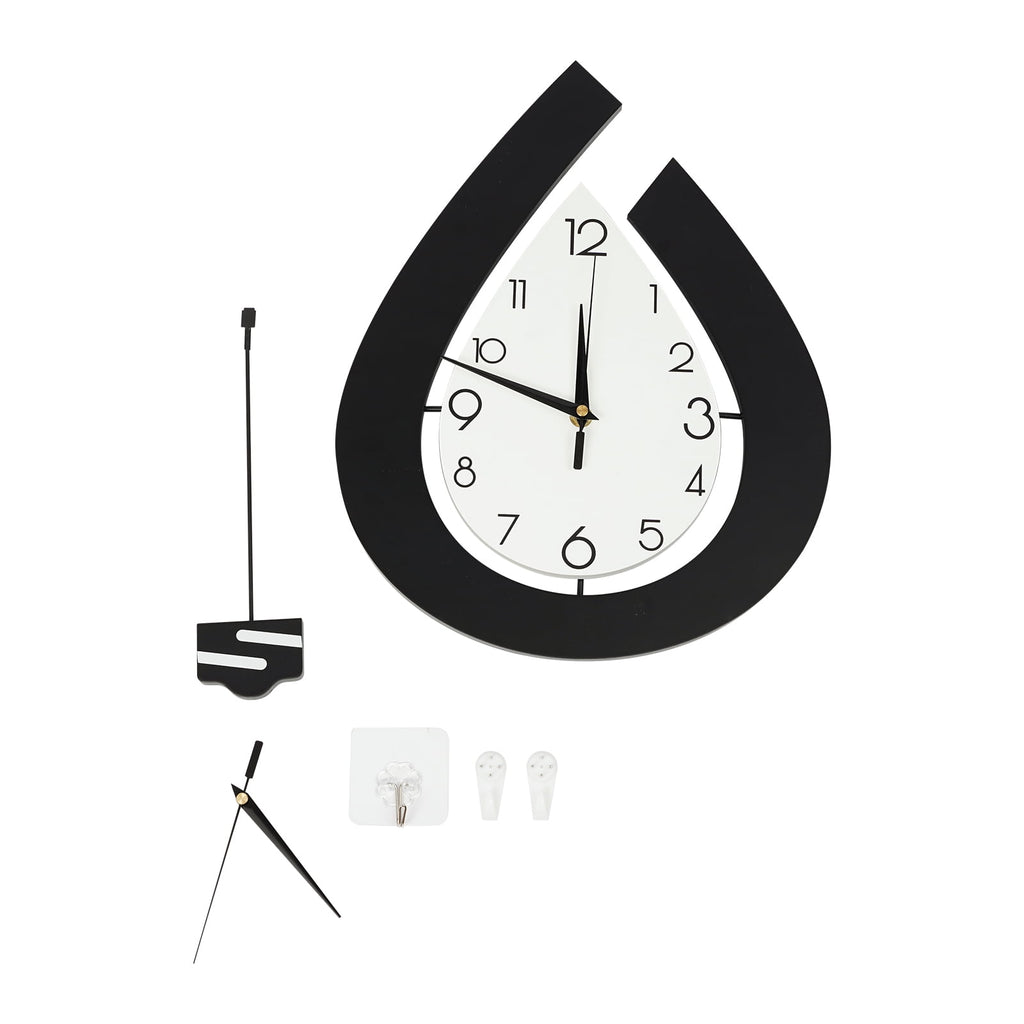Analog+ Numbers Indoor Modern Decorative Wall Clock Black&amp;White Wall Clock for Living Room Office