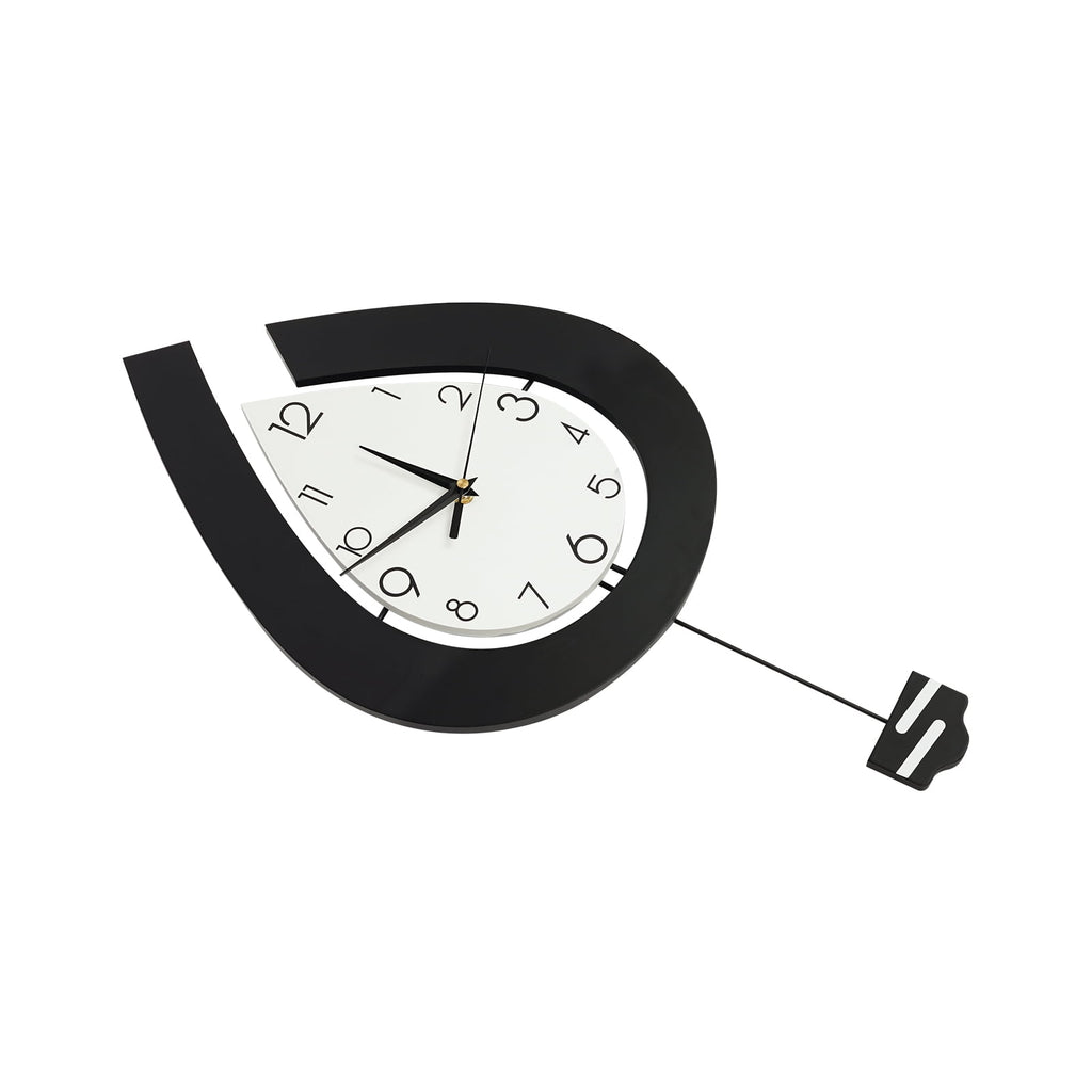 Analog+ Numbers Indoor Modern Decorative Wall Clock Black&amp;White Wall Clock for Living Room Office