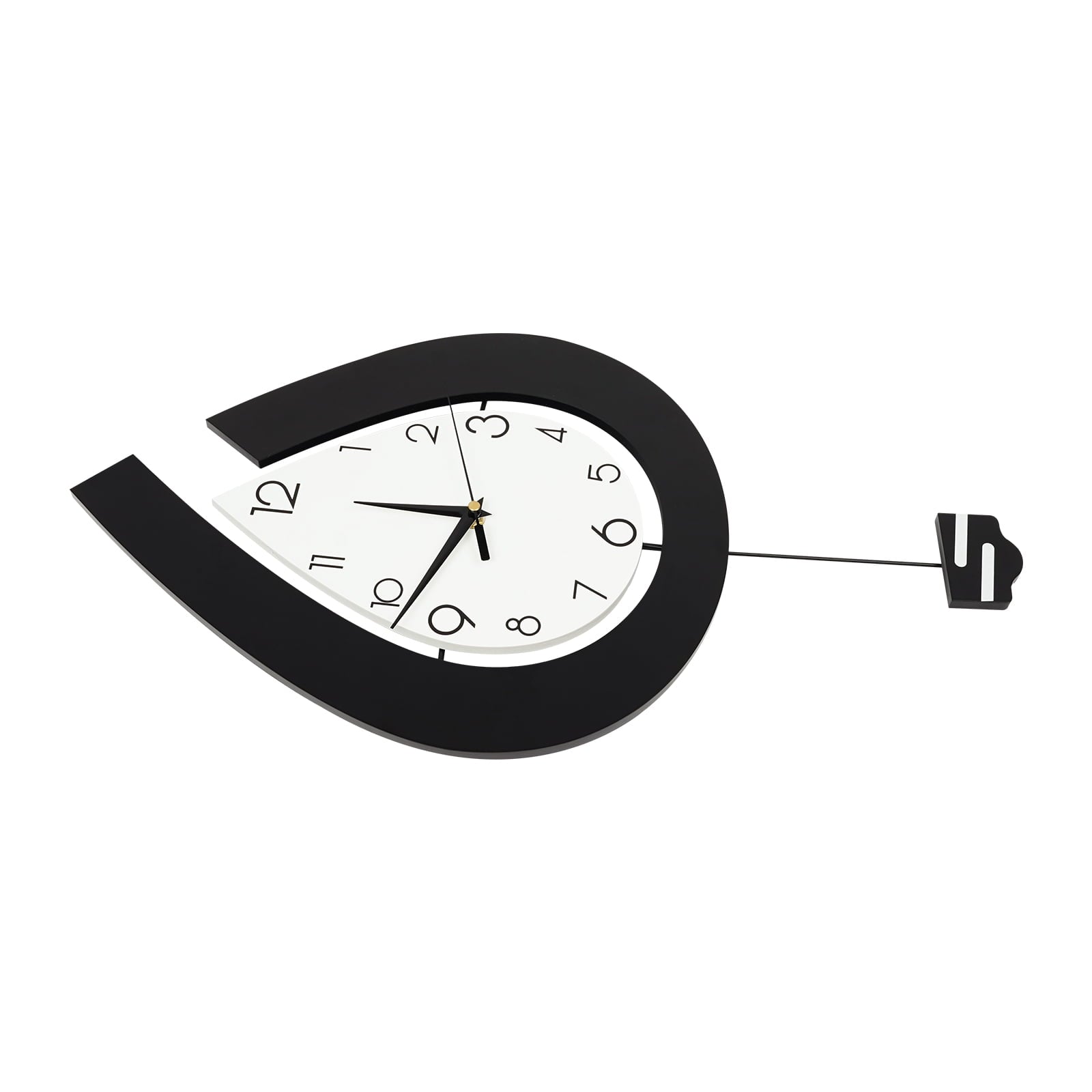 Analog+ Numbers Indoor Modern Decorative Wall Clock Black&amp;White Wall Clock for Living Room Office