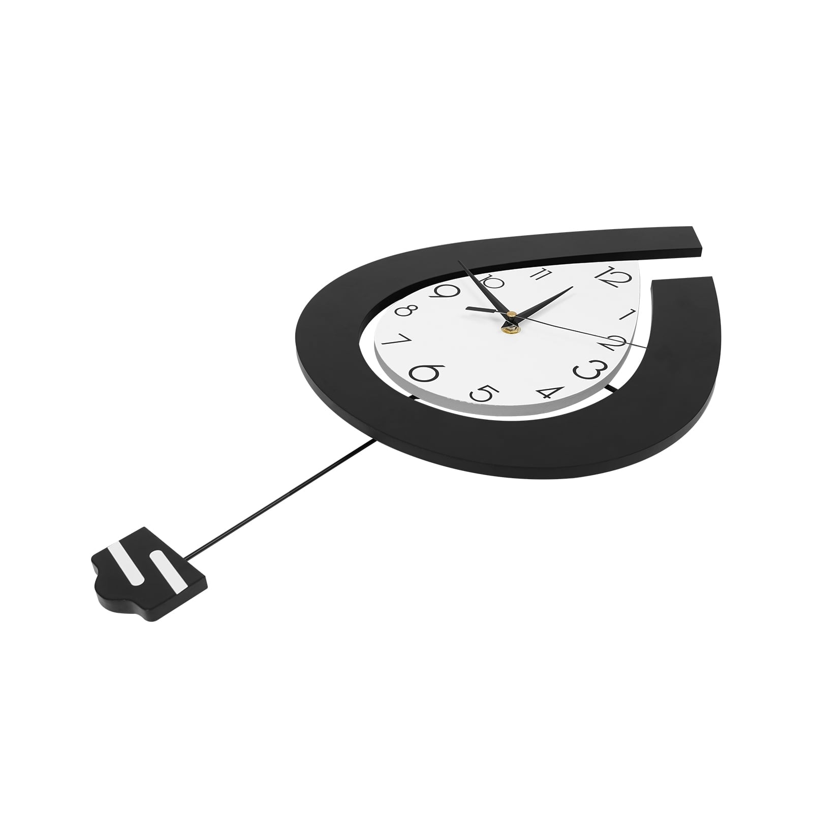Analog+ Numbers Indoor Modern Decorative Wall Clock Black&amp;White Wall Clock for Living Room Office