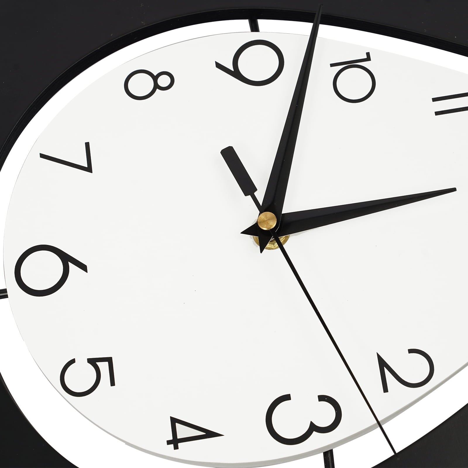 Analog+ Numbers Indoor Modern Decorative Wall Clock Black&amp;White Wall Clock for Living Room Office