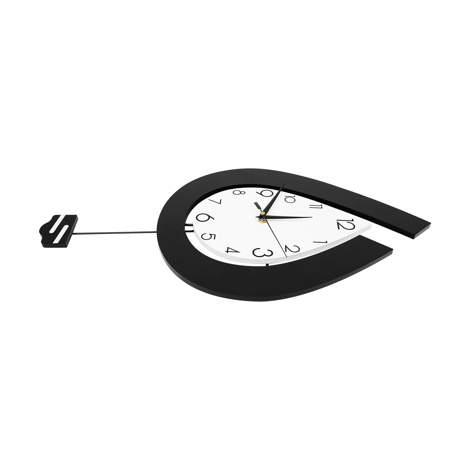 Analog+ Numbers Indoor Modern Decorative Wall Clock Black&amp;White Wall Clock for Living Room Office