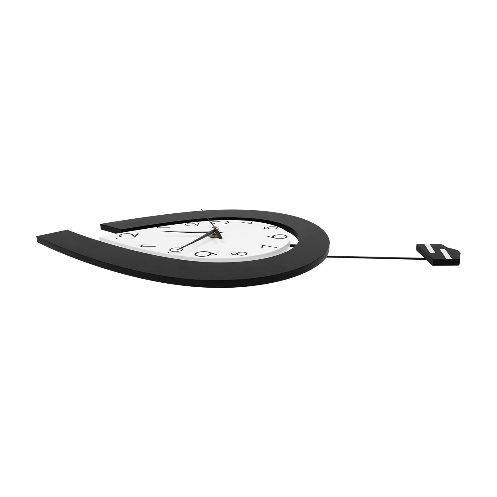 Analog+ Numbers Indoor Modern Decorative Wall Clock Black&amp;White Wall Clock for Living Room Office