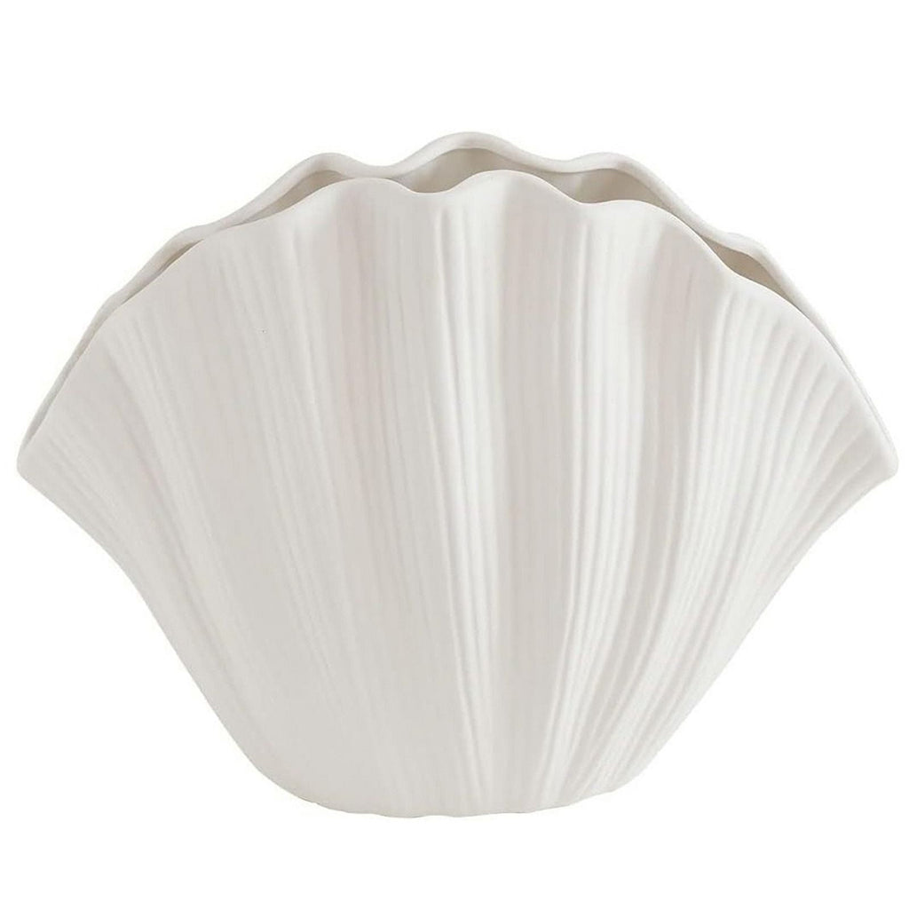Nordic Style Shell Shaped Ceramic Vase Home Decor Tabletop Artificial Flower Plant Holder Tableware Flower Arrangement A