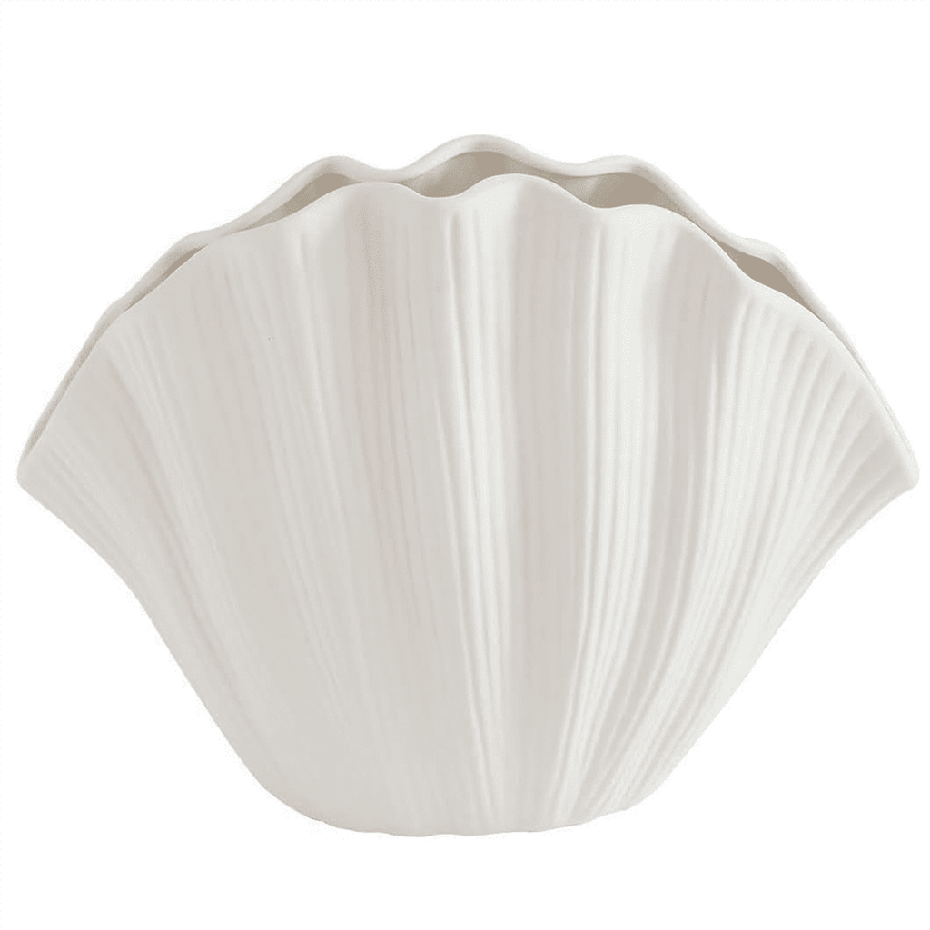 Nordic Style Shell Shaped Ceramic Vase Home Decor Tabletop Artificial Flower Plant Holder Tableware Flower Arrangement A
