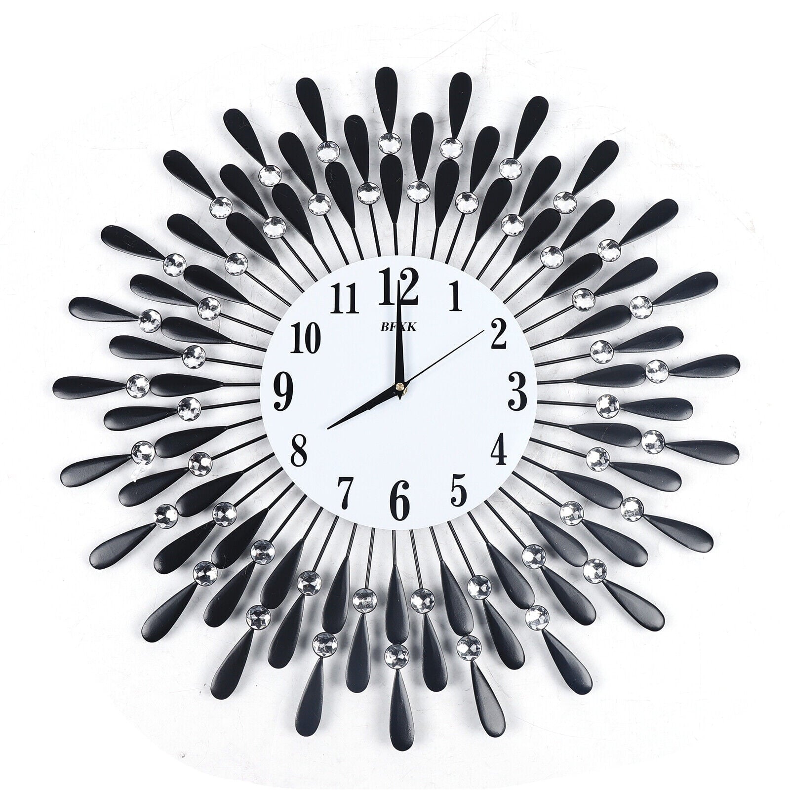 Modern Round Large Wall Clock 3D Luxury Style Metal Silent Clocks Home Decor For Living Room