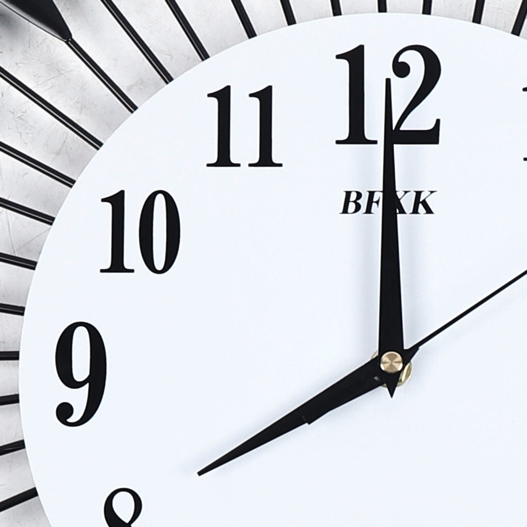 Modern Round Large Wall Clock 3D Luxury Style Metal Silent Clocks Home Decor For Living Room
