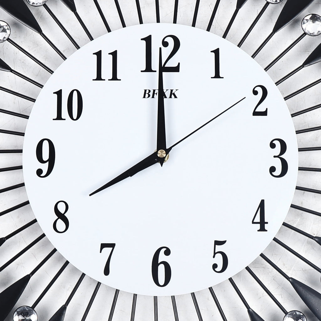 Modern Round Large Wall Clock 3D Luxury Style Metal Silent Clocks Home Decor For Living Room