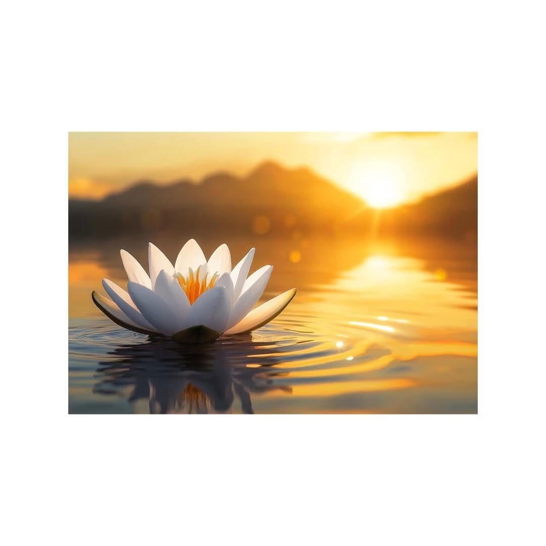 Mudket Framed Canvas Wall Art, White Orchid Candles Zen Stones Wall Decor, Elegant Calming Spa Floral Waterproof Art Prints for Bathroom Bedroom Living Room Home Decor - 12"L x 8"W