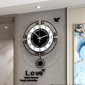 Wall Clock for Living Room Decor, Decorative Modern Wall Clocks with Pendulum