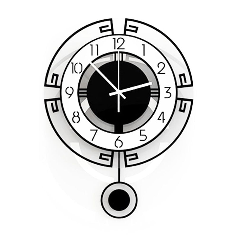 Wall Clock for Living Room Decor, Decorative Modern Wall Clocks with Pendulum