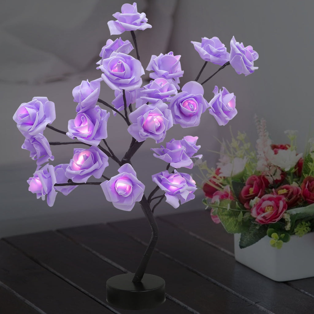 HEMOTON LED Rose Lamp LED Tree Lamp 1 Set Table Lamp LED Decorative Home