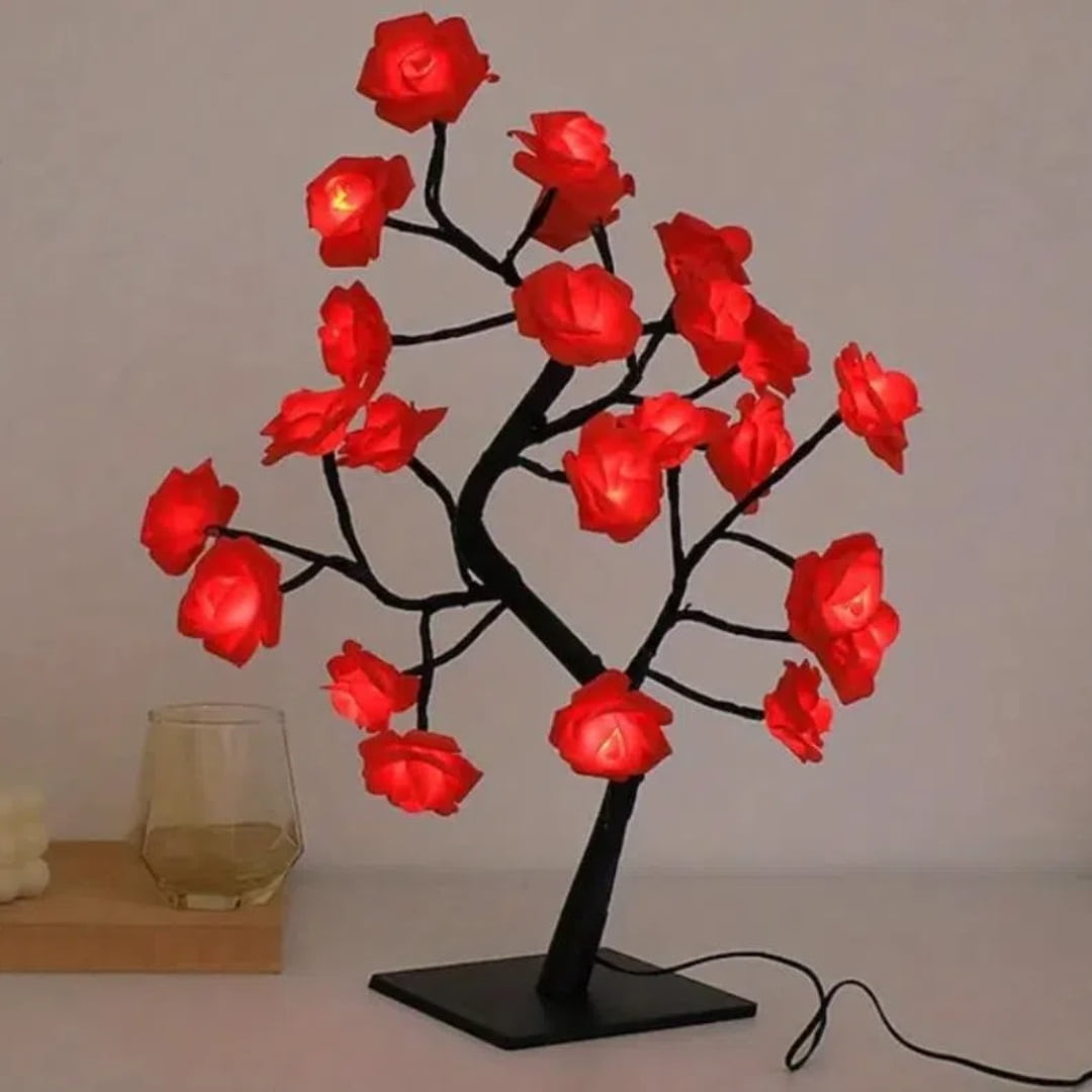 1pc LED Rose Flower Table Lamp Perfect for Bedroom, Living Room, Party Decor, Gifts for Mom, Women, Daughter, Wife, Girlfriend, Sister on Mother's Day, Valentine's Day, Christmas, Weddings,