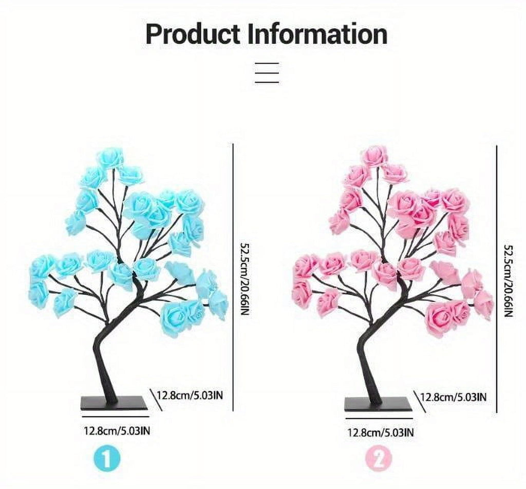 1pc LED Rose Flower Table Lamp Perfect for Bedroom, Living Room, Party Decor, Gifts for Mom, Women, Daughter, Wife, Girlfriend, Sister on Mother's Day, Valentine's Day, Christmas, Weddings,