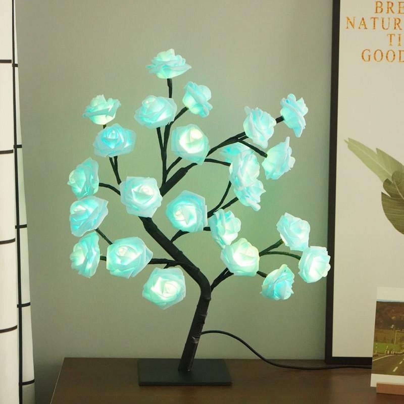 1pc LED Rose Flower Table Lamp Perfect for Bedroom, Living Room, Party Decor, Gifts for Mom, Women, Daughter, Wife, Girlfriend, Sister on Mother's Day, Valentine's Day, Christmas, Weddings,