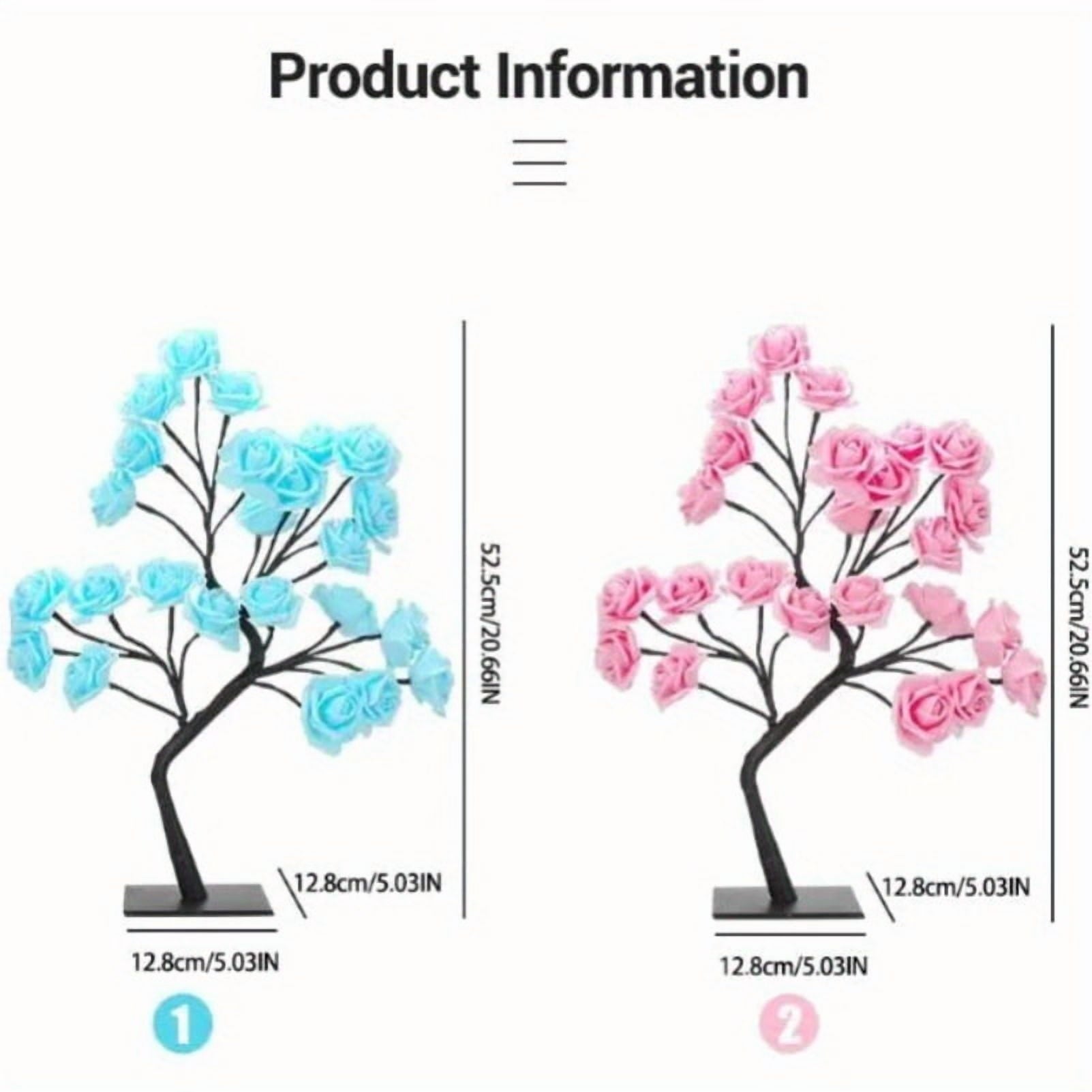 1pc LED Rose Flower Table Lamp Perfect for Bedroom, Living Room, Party Decor, Gifts for Mom, Women, Daughter, Wife, Girlfriend, Sister on Mother's Day, Valentine's Day, Christmas, Weddings,