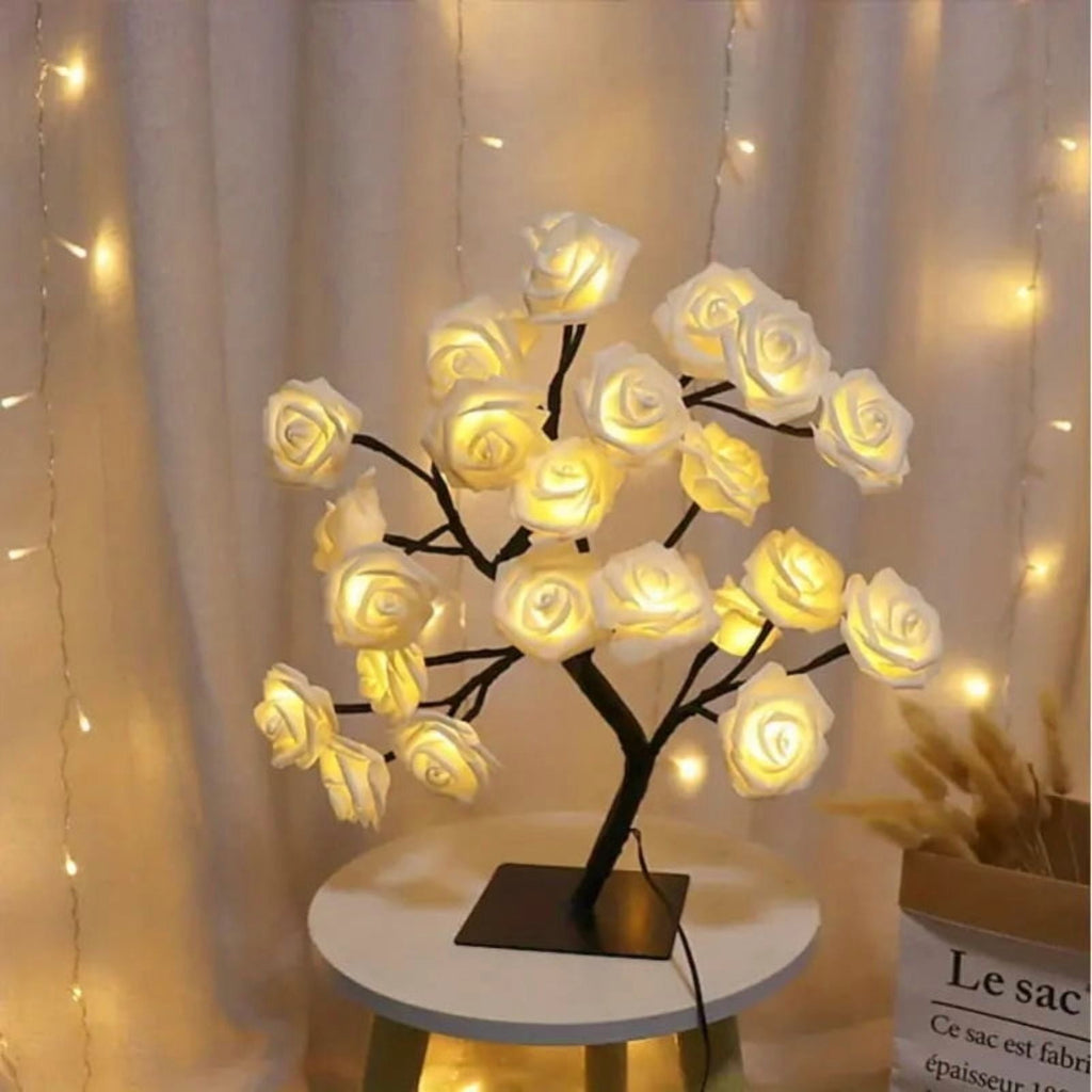 1pc LED Rose Flower Table Lamp Perfect for Bedroom, Living Room, Party Decor, Gifts for Mom, Women, Daughter, Wife, Girlfriend, Sister on Mother's Day, Valentine's Day, Christmas, Weddings,