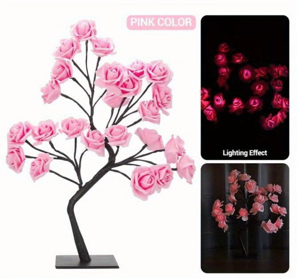 1pc LED Rose Flower Table Lamp Perfect for Bedroom, Living Room, Party Decor, Gifts for Mom, Women, Daughter, Wife, Girlfriend, Sister on Mother's Day, Valentine's Day, Christmas, Weddings,