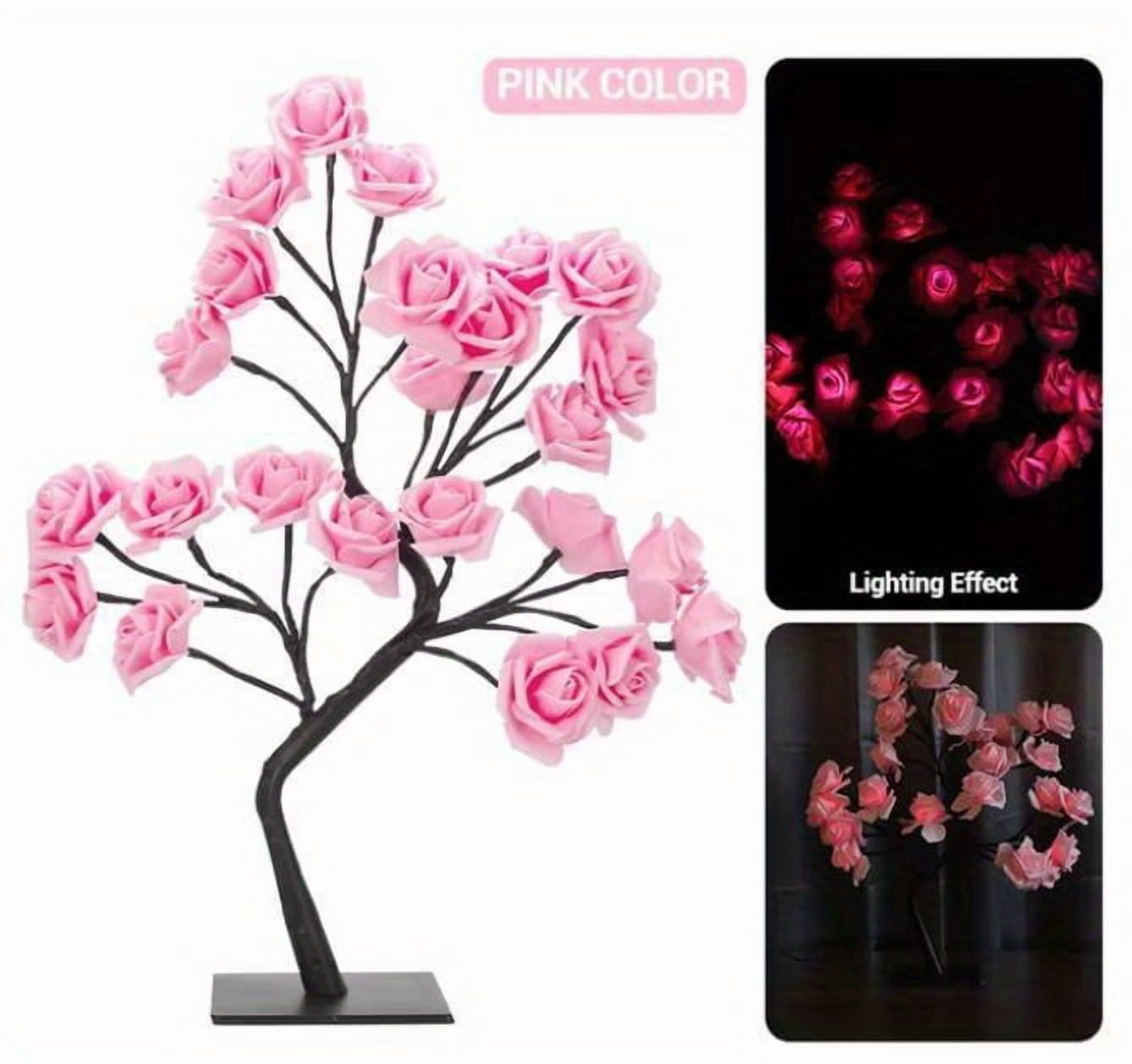 1pc LED Rose Flower Table Lamp Perfect for Bedroom, Living Room, Party Decor, Gifts for Mom, Women, Daughter, Wife, Girlfriend, Sister on Mother's Day, Valentine's Day, Christmas, Weddings,