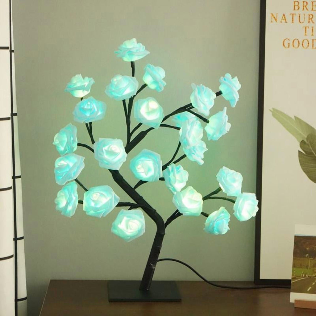 1pc LED Rose Flower Table Lamp Perfect for Bedroom, Living Room, Party Decor, Gifts for Mom, Women, Daughter, Wife, Girlfriend, Sister on Mother's Day, Valentine's Day, Christmas, Weddings,