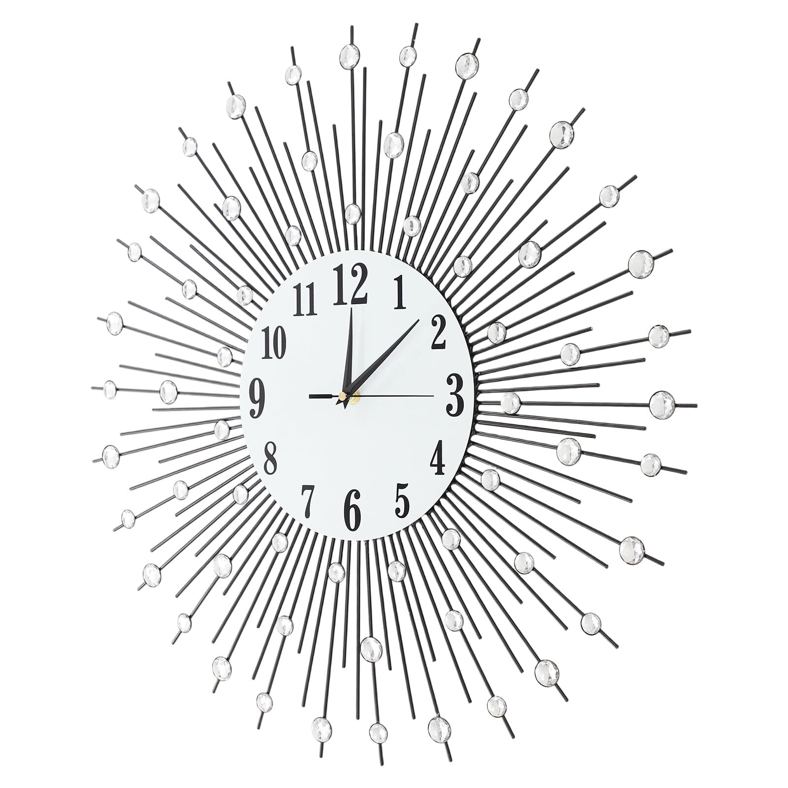 60cm Luxury 3D Peacock Metal Wall Clock – Modern Quartz Large Decorative Clock for Living Room, Office, Bedroom