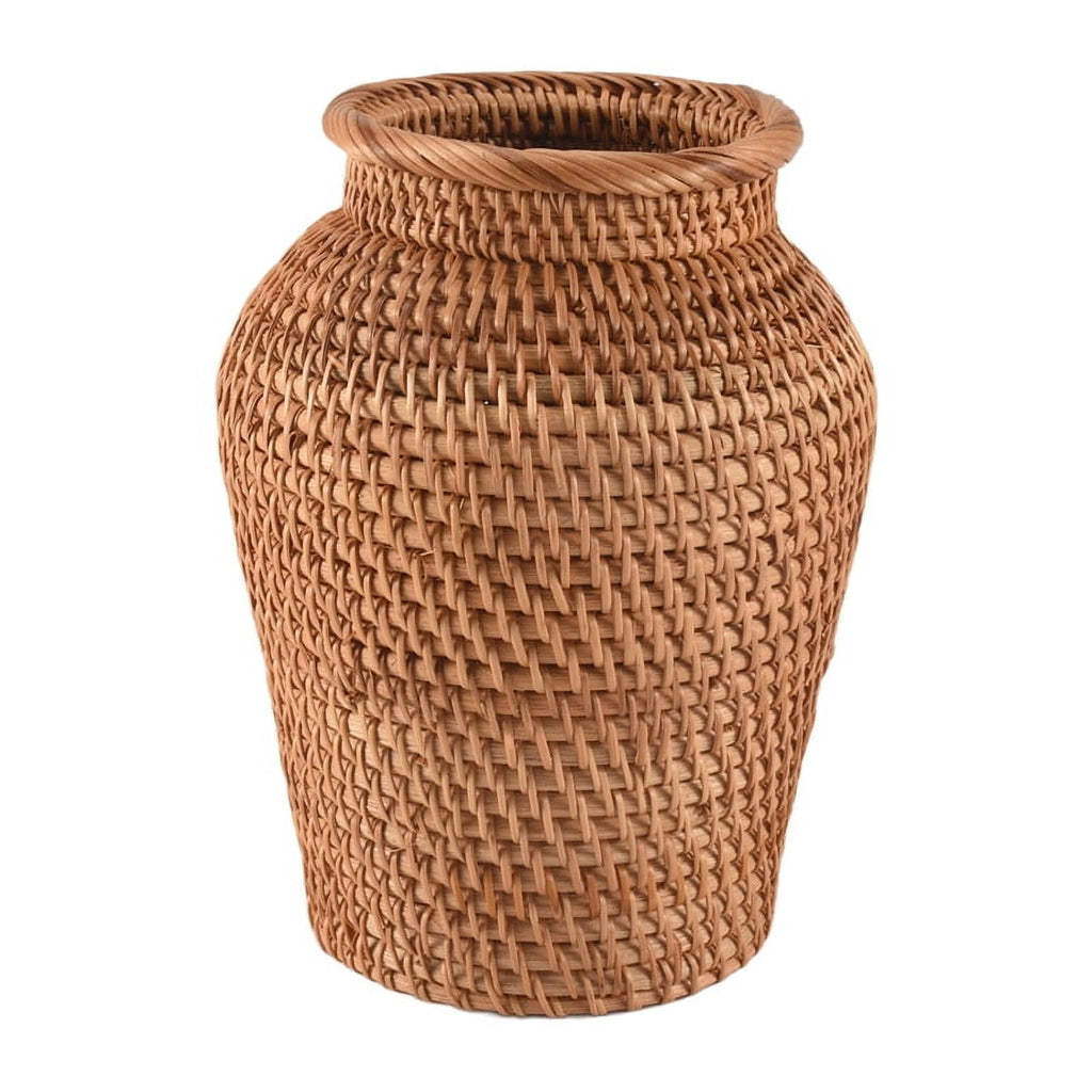 Wicker Basket Rattan Hanging Flowerpot Flowerpot Flower Basket Storage Basket Wicker Vase Rustic Woven Flower Basket Pot