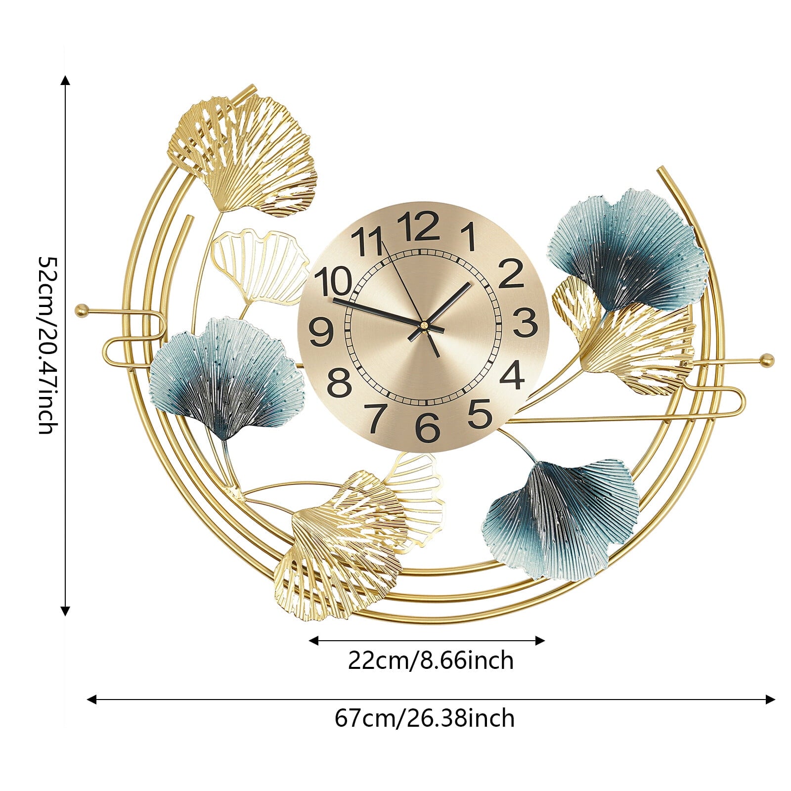 Large Wall Clock for Living Room Decor Decorative Wall Clock Gift 67*52cm