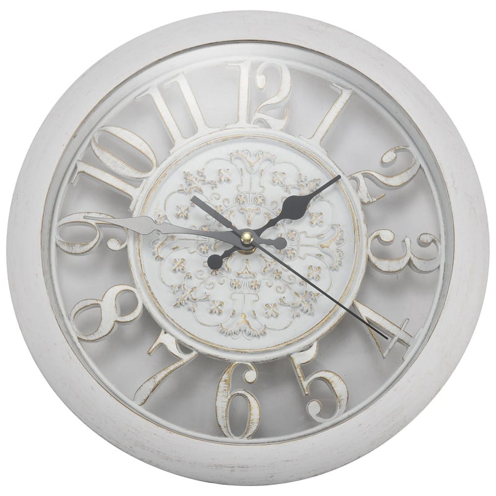 Wall Clock Saat de Pared Saati Vintage Digital Clocks Watch Horloge wall Quartz(white)