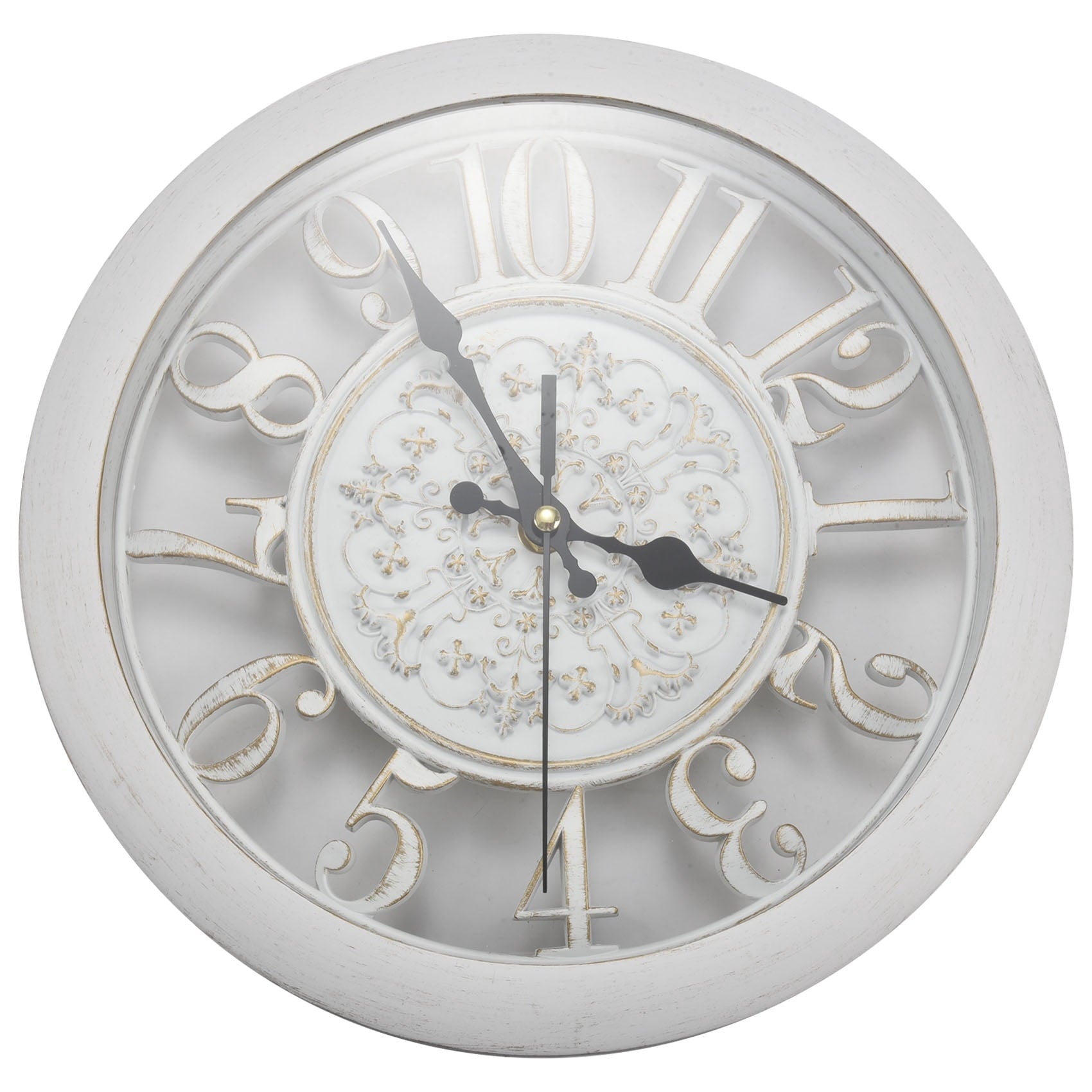Wall Clock Saat de Pared Saati Vintage Digital Clocks Watch Horloge wall Quartz(white)
