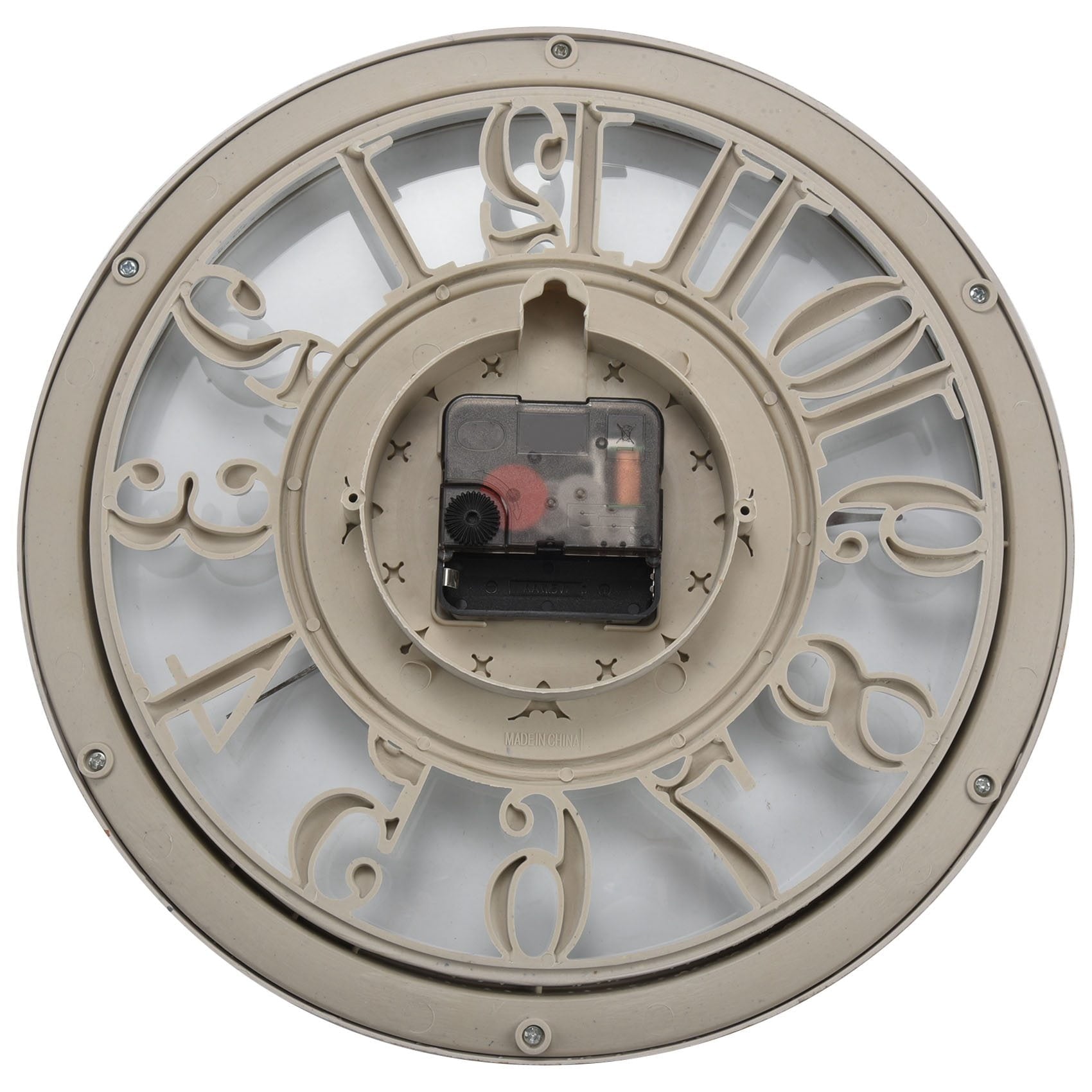 Wall Clock Saat de Pared Saati Vintage Digital Clocks Watch Horloge wall Quartz(white)