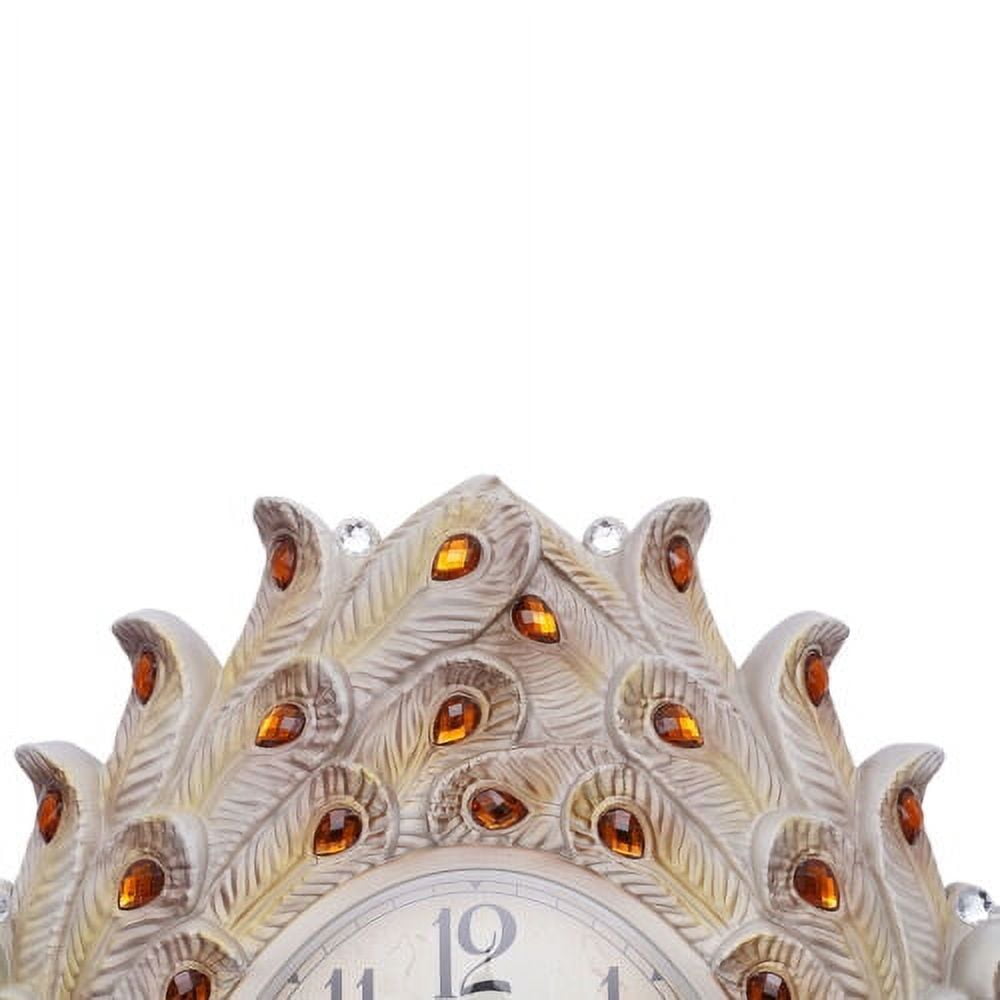 Luxury Large Wall Clock Peacock Wall Watch Living Room Home Decor Retro European