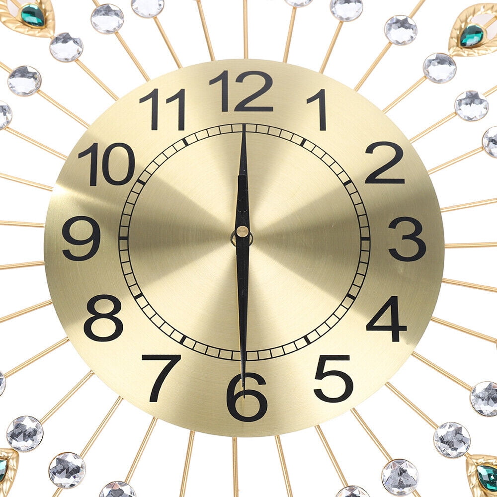 3D Modern Large Wall Clock Luxury Peacock Wall Watch 67CM Living Room Home Decor